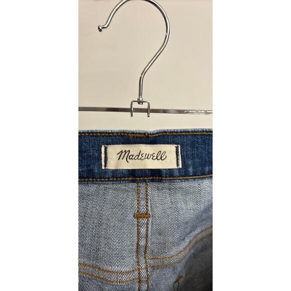 Madewell Jeans Womens 26 Blue Slim Straight Distressed Button-Front High Rise - Picture 3 of 6